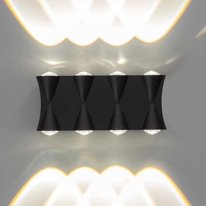 Бра BayerLux «Бисо», 8хLED, 8 Вт, 4000К, IP66, чёрный, 19×4.5×8 см - Фото 1