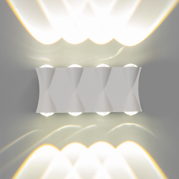 Бра BayerLux «Бисо», 8хLED, 8 Вт, 4000К, IP66, белый, 19×4.5×8 см - Фото 1