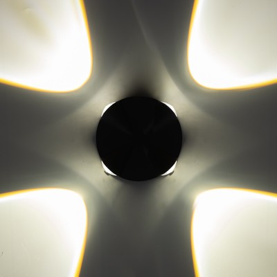 Бра BayerLux «Снек», 4хLED, 4 Вт, 4000К, IP66, чёрный, 9.3×4.5×9.3 см