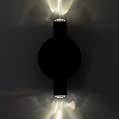Бра BayerLux «Деко», 2хLED, 2 Вт, 4000К, IP66, чёрный, 9.5×4.3×16 см