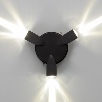 Бра BayerLux «Деко», 3хLED, 3 Вт, 4000К, IP66, чёрный, 16×4.3×16 см