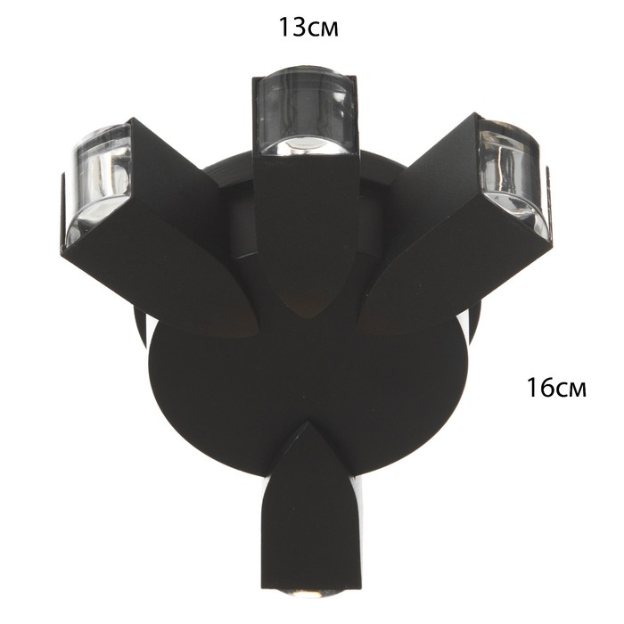 Светильник "Деко" 4хLED 4Вт 4000К IP66 черный 16х4,3х13 см