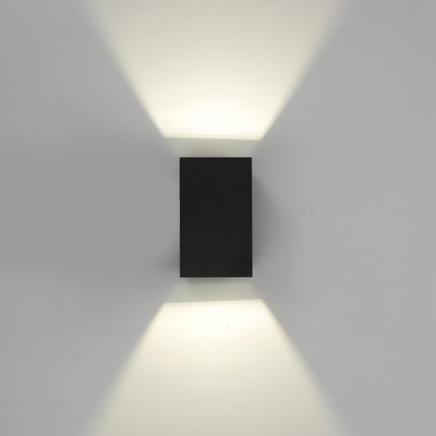 Бра BayerLux «Алпин», 1хLED, 2 Вт, 4000К, IP66, чёрный, 9×11×15 см