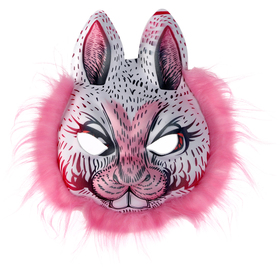 Карнавальная маска «Заяц», цвет розовый