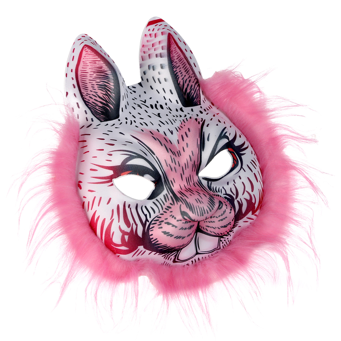 Карнавальная маска «Заяц», цвет розовый