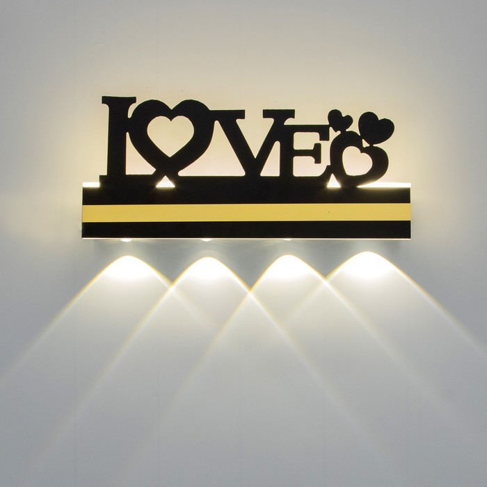 Бра «Любовь» LED 4000К 12 Вт черный 38×20×4 см