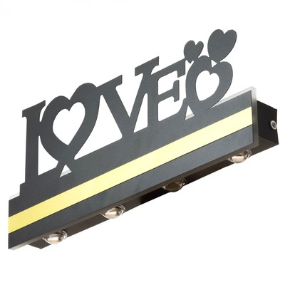 Бра «Любовь» LED 4000К 12 Вт черный 38×20×4 см