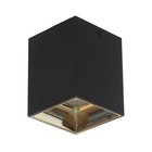 Светильник "Кубик" LED 4000К 10Вт DIM220 черный золото 7,5х7,5х9,5см - фото 4248054
