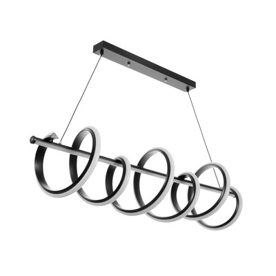 Светильник с ПДУ «Спираль» LED 120 Вт 3000-6000К черный 100×28×27 см