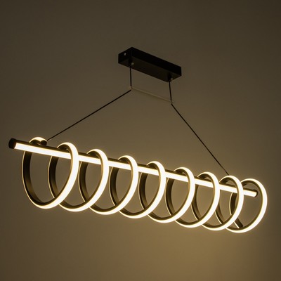 Светильник с ПДУ «Спираль» LED 130 Вт 3000-6000К черный 100×19×21 см