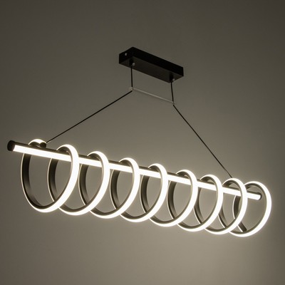 Светильник с ПДУ «Спираль» LED 130 Вт 3000-6000К черный 100×19×21 см