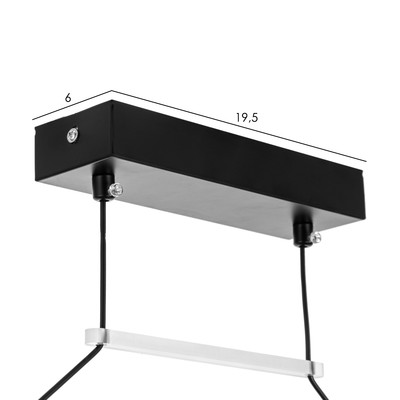 Светильник с ПДУ «Спираль» LED 130 Вт 3000-6000К черный 100×19×21 см