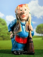 Садовая фигура из гипса «Бабка-Ёжка стоя», 33×35×65 см, МИКС - Фото 12