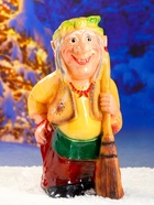 Садовая фигура из гипса «Бабка-Ёжка стоя», 33×35×65 см, МИКС - Фото 15