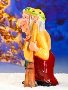 Садовая фигура из гипса «Бабка-Ёжка стоя», 33×35×65 см, МИКС - Фото 16