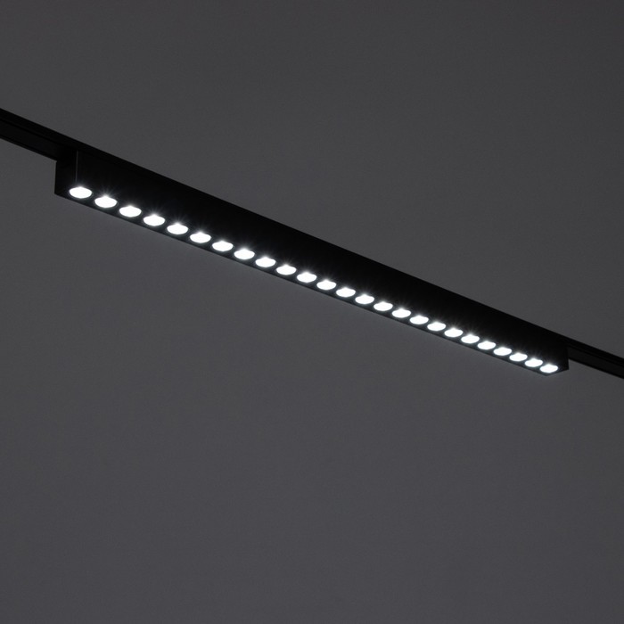 Светильник трековый ULTRA "Линза" LED 30Вт 3000K-5700К CRI90 черный 55,5х2,6х2,4см