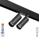 Светильник трековый ULTRA «Акцент дуо», светодиодный, две лампы, 18 Вт, 48 В, 3000K-5700К, CRI90, чёрный - Фото 1