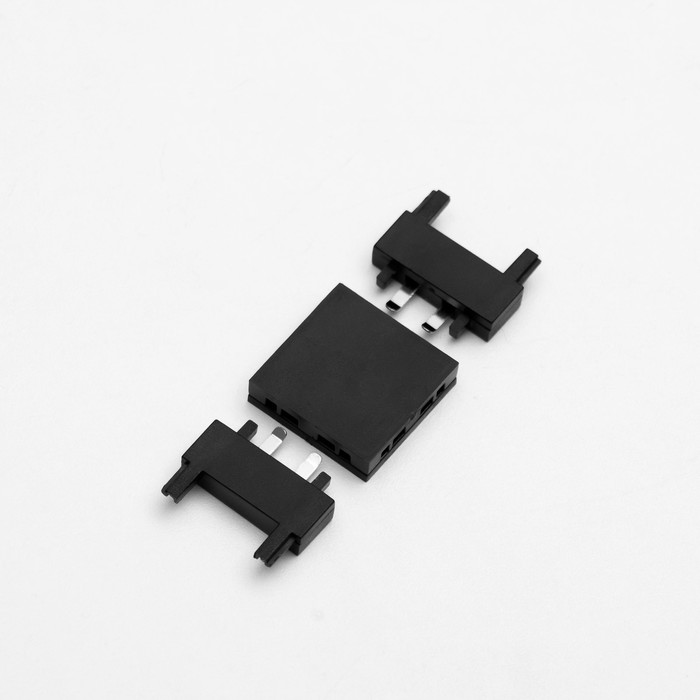 Коннектор ультратонкий i-образный черный 4,6х2,6х0,6 см