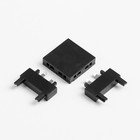 Коннектор ультратонкий г-образный Ultra, чёрный, 3.6×3.6×0.6 см - Фото 2