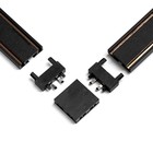 Коннектор ультратонкий г-образный Ultra, чёрный, 3.6×3.6×0.6 см - Фото 4