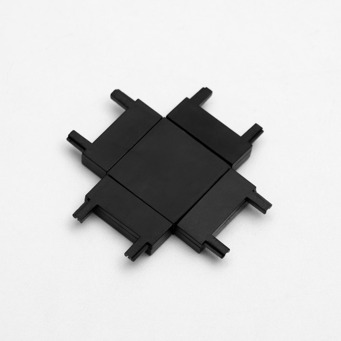Коннектор ультратонкий х-образный черный 4,6х4,6х0,6 см - фото 1909528559