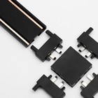 Коннектор ультратонкий х-образный Ultra, чёрный, 4.6×4.6×0.6 см - Фото 4