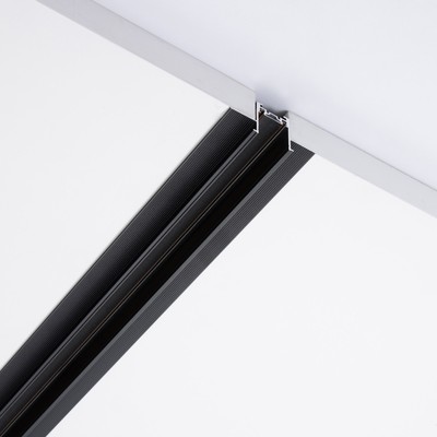 Шинопровод магнитный трековый встраиваемый ULTRA «Слим-100», 200 см, двухжильный, чёрный