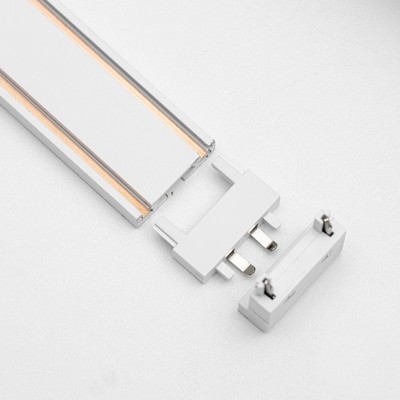 Коннектор ультратонкий для шинопровода Ultra (потолок-стена), белый, 2.6×2.6×2.6 см