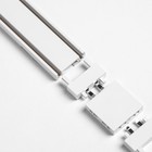 Коннектор ультратонкий i-образный Ultra, белый, 4.6×2.6×0.6 см - Фото 4