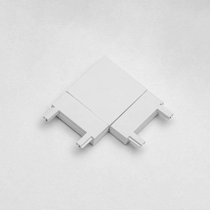 Коннектор ультратонкий г-образный белый 3,6х3,6х0,6 см - Фото 1