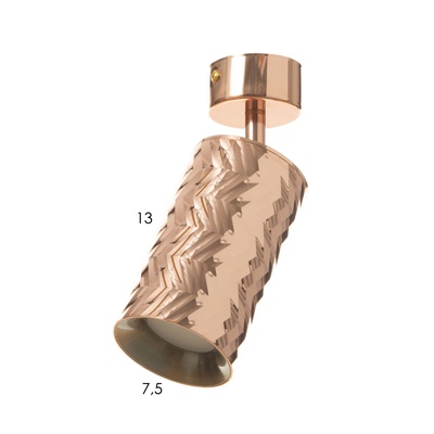 Спот «Астер» GU10 медь 7.5×7.5×20 см