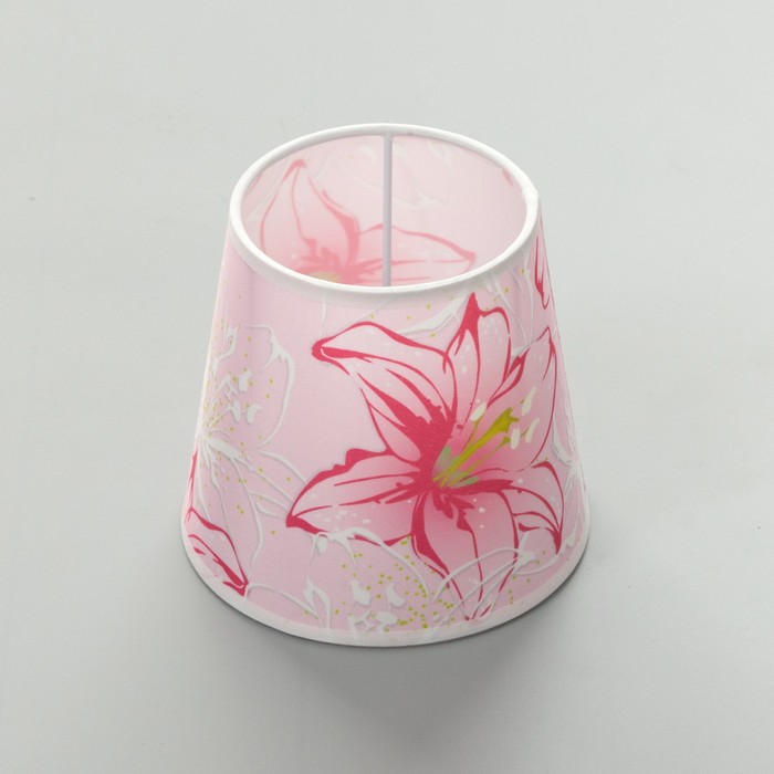 Абажур для светильника универсальный BayerLux «Крупные цветы», Е14, 14×14×13 см - Фото 1