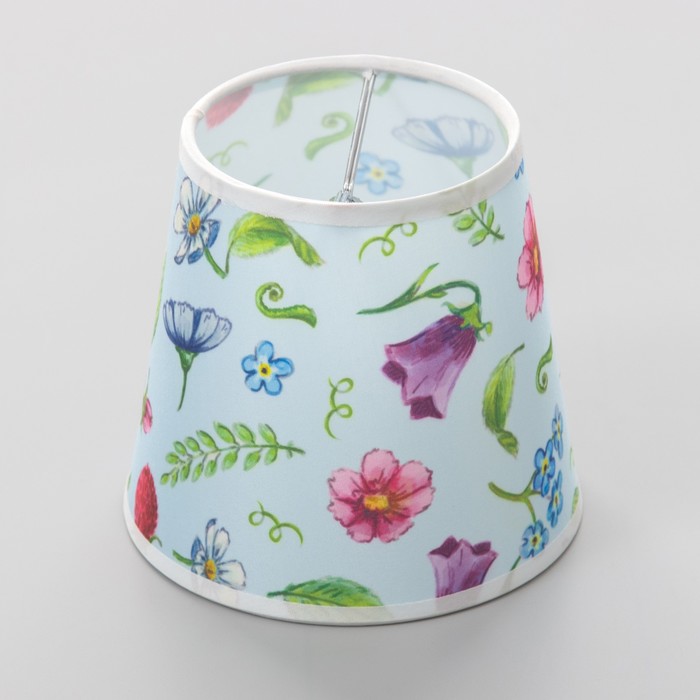 Абажур для светильника универсальный BayerLux «Мелкие цветы», прищепка,14×14×13 см - Фото 1