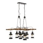 Люстра "Хольми" 8хЕ27 40Вт черный 68х68х100 см - фото 23848492