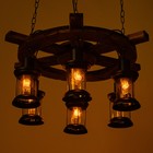 Люстра "Штурвал" 6хЕ27 40Вт черный 78х78х100 см - фото 23815184