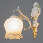 Бра "Аделина" Е27 40Вт белый с золотой патиной - фото 23815233