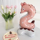 Воздушный шар фольгированный 24" «Цифра 2», на подставке - Фото 3