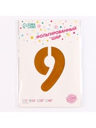 Воздушный шар фольгированный 24" «Цифра 9. Тигр», под воздух - Фото 4