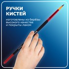 Набор кистей Синтетика 5 штук, BRAUBERG PREMIUM, круглые № 1, 3, 5; плоские № 5, 8 - Фото 16