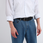 Ремень мужской "Великан", ширина 4 см, винт, пряжка металл, цвет чёрный - фото 23751387