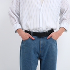 Ремень мужской, ширина 3,5 см, автомат, цвет чёрный - фото 23751406