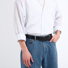 Ремень мужской, ширина 3,5 см, автомат, цвет чёрный - фото 23751408