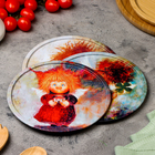 Набор тарелок декоративных "Солнечный ангел", 3 шт, 20 х 0,4 х 0,32 см, металл - Фото 4