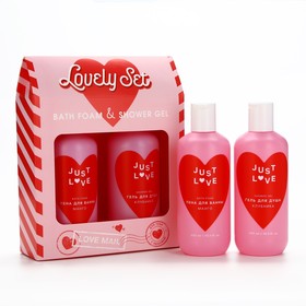 Подарочный набор Lovely set, гель для душа и пена для ванны, 2×300 мл, Чистое счастье 10134381