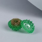 Массажёр «Су-джок», d = 3,5 см, с 2 кольцами, цвет зелёный - Фото 9
