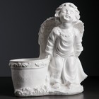 Фигурное кашпо "Целующий ангел" белый 25см - Фото 1
