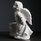 Фигурное кашпо "Целующий ангел" белый 25см - Фото 3