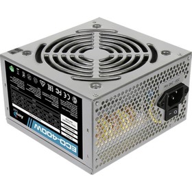 Блок питания Aerocool ATX 400W ECO-400, 24+4pin, PPFC, 120 мм fan, 2xSATA, RTL