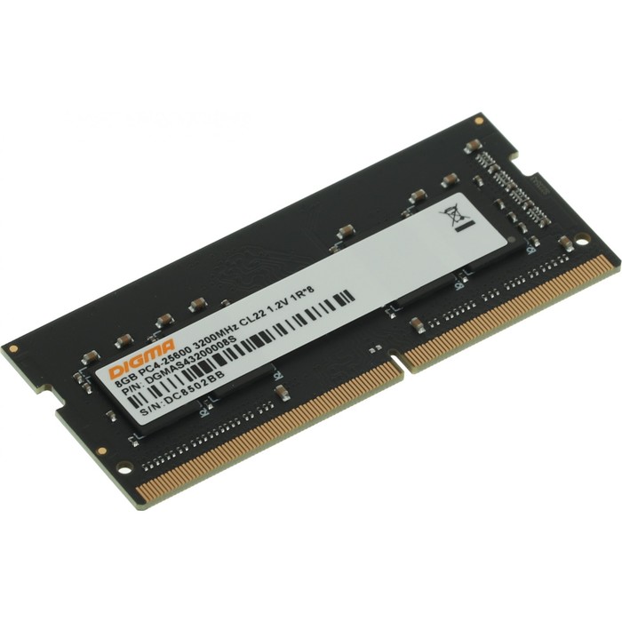 Модуль памяти DDR4 8Gb 3200MHz DGMAS43200008S RTL PC4-25600 CL22 SO-DIMM 260-pin 1.2В single rank - фото 51632383