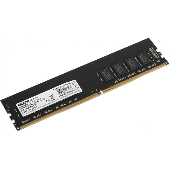 Модуль памяти DDR4 32Gb 2666MHz R7432G2606U2S-U Radeon R7 RTL PC4-21300 CL19 DIMM 288-pin 1.2В - фото 51623404